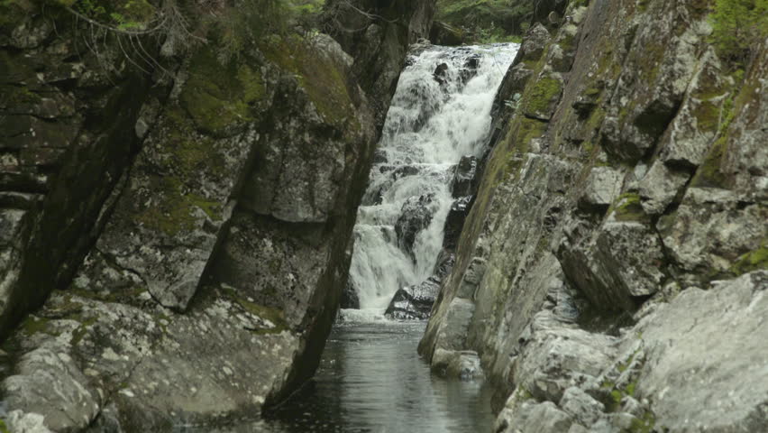 A brook flowing through a gorge in upstate NY.