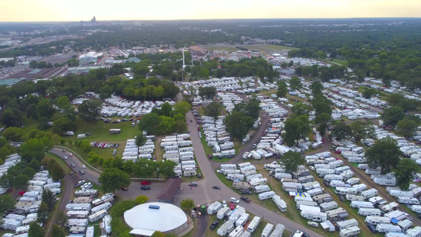 Trailer parking lot Iowa State Fair