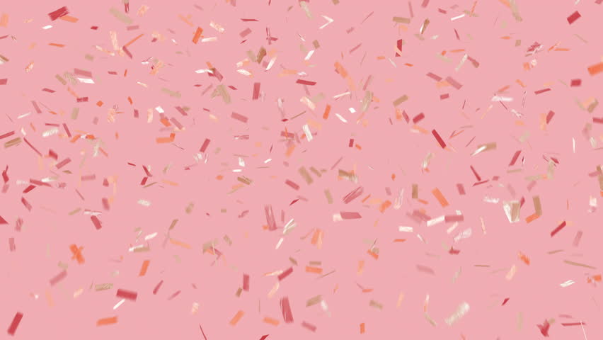 Party vibes! Trendy, glam, modern looking, and loopable. Multi-color ticker tape style confetti over background. See portfolio for similar and much more!