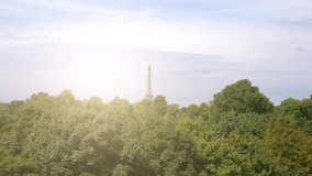 High quality video of aerial view on Eiffel Tower in Paris in 4k slow motion 60fps - Powered by Shutterstock - Get 15% off with code: PIKWIZARD15