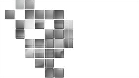 Grey tech geometric squares abstract motion design. Seamless loop. Video animation Ultra HD 4K 3840x2160