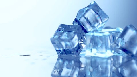 Ice Cubes Rotation 360 Degrees Closeup Stock Footage Video (100% ...