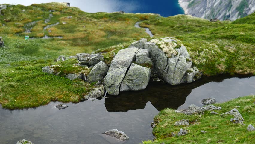 View near Trolltunga to Fjord and water