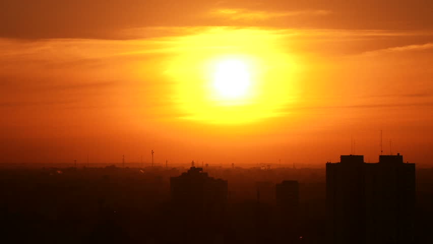 Sunset / Sunrise Time-Lapse over the city | Shutterstock HD Video #3025237
