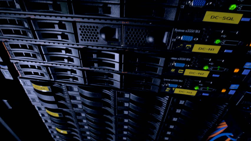 A close view on a high data storage tower.  | Shutterstock HD Video #30268054