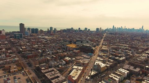 Chicago Aerial Drone Wrigleyville North Side  