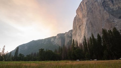 CALIFORNIA - USA, AUGUST 2017: Yosemite Valley evening sky and mountains