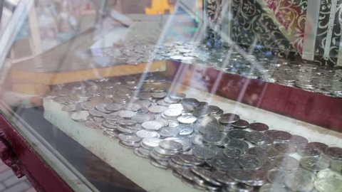 The slot machine in which the Georgian Tetri coins are located