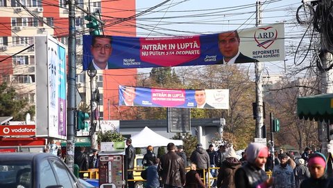 BUCHAREST, ROMANIA – NOVEMBER 9: Electoral campaign has started. Parliamentary elections are to be held on December, 9th, 2012. Competition is going to be tough. November 9, 2012, Bucharest, Romania
