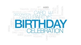 Birthday animated word cloud, text design animation. Kinetic typography. - Powered by Shutterstock - Get 15% off with code: PIKWIZARD15