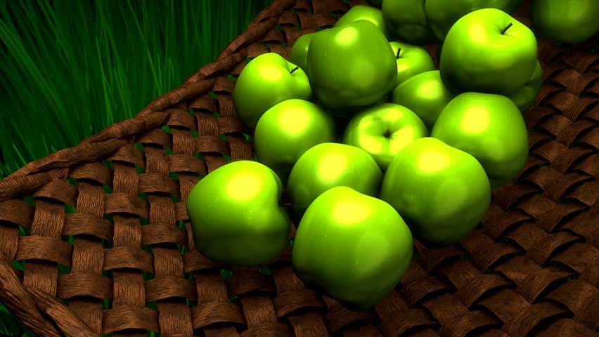 Fresh green apples.