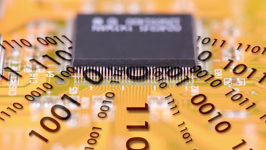 input output digital data computer processor Stock Footage Video (100% ...