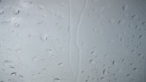 Rain drop on glass.