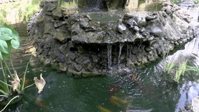 Close up of water fountain. Powerfully water stream. Water background. Shinning splash of water