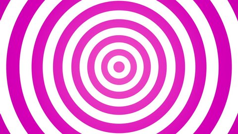 Animated white hypnotic spiral on the purple background. Seamless loop. 