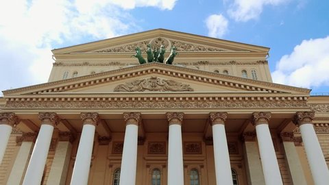 Bolshoi Theatre is historic theatre in Moscow, Russia, designed by architect Joseph Bove, which holds ballet and opera performances. Before October Revolution it was part of Imperial Theatres.