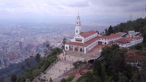 Majestic views of downtown Bogota from Monserrate 