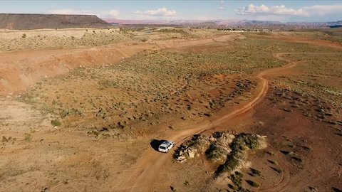 Drone Shot of Jeep Offroading