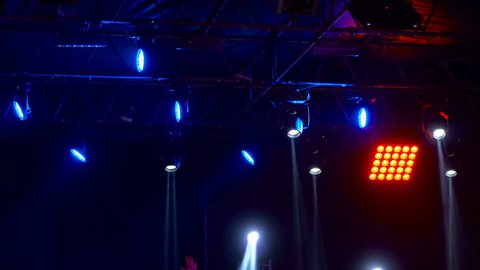 Concert light show. Stage lighting background