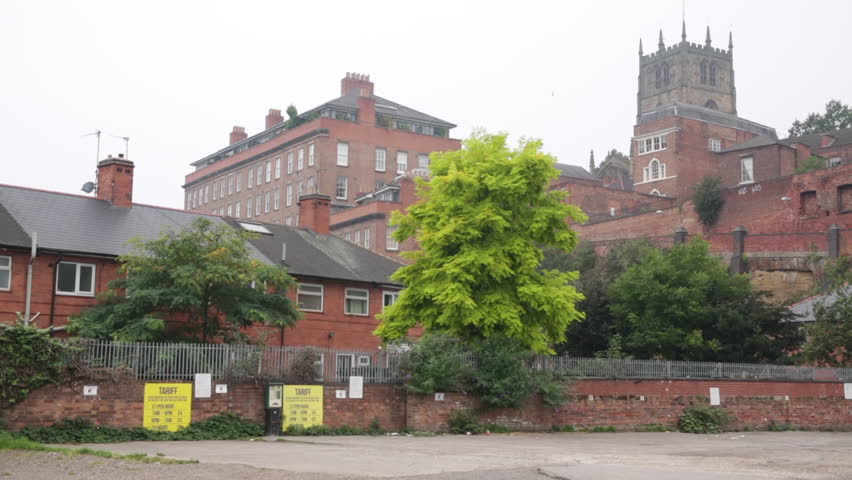 Typical city of Nottingham, England