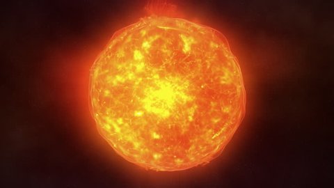 Sun surface with solar flares. Abstract scientific background.