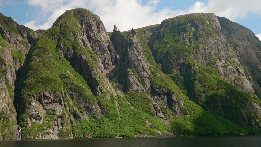 The beautiful cliffs in the gorgeous park of Gros Morne National Park Newfoundland Canada