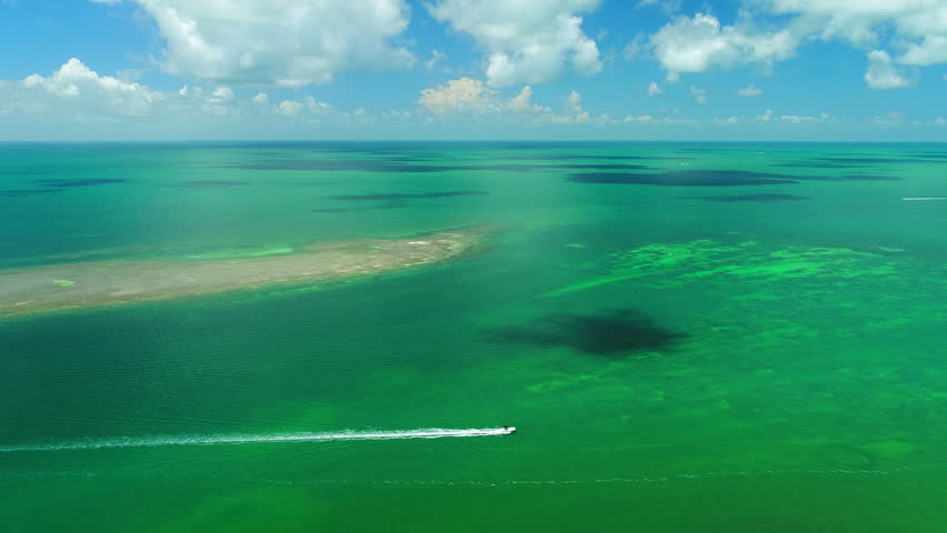 7 mile bridge. Aerial view. Florida Keys, Marathon, USA. 