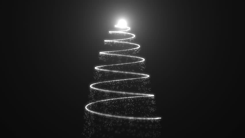 Abstract Festive christmas tree made of light appearing white | Shutterstock HD Video #30463327