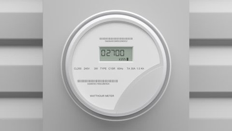 Electric meter with solar panel