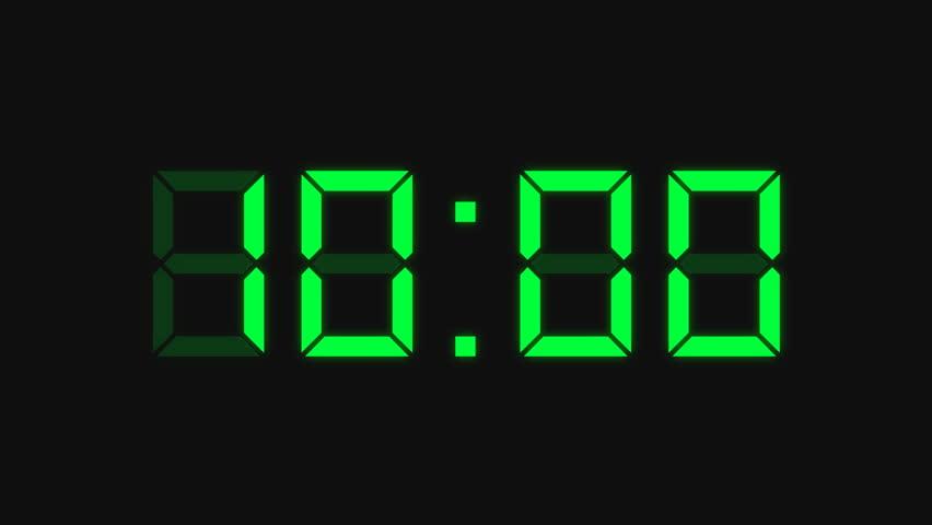 Countdown Clock, Green LED, HD