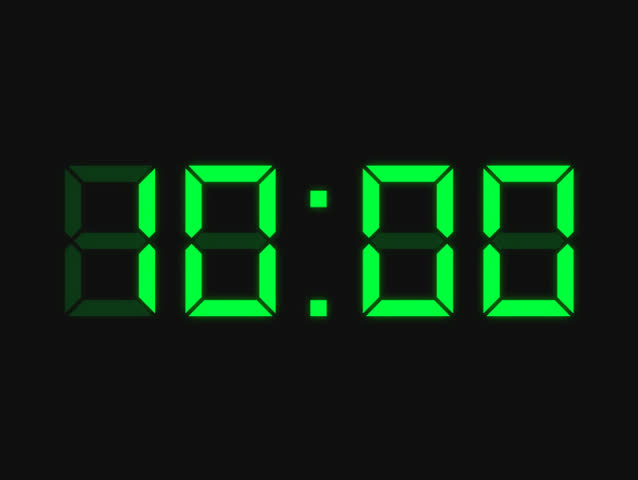 Countdown Clock, Green LED, NTSC