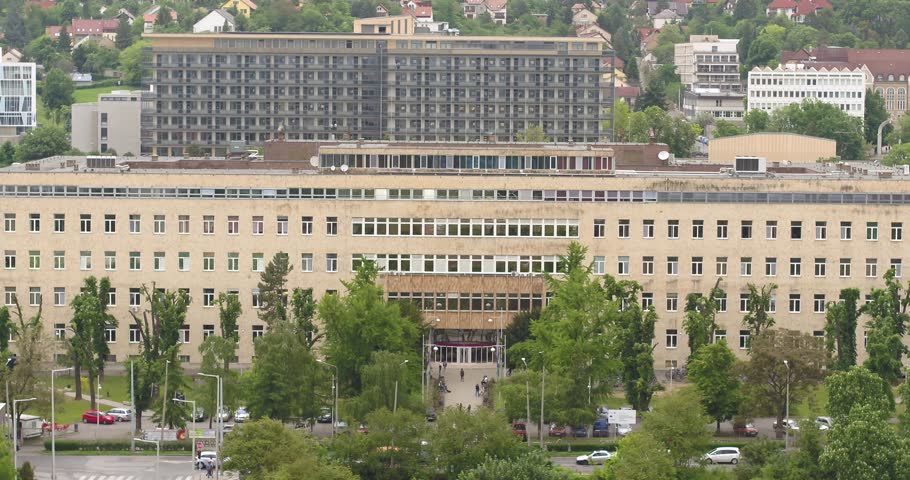 Aerial view of University of Pecs Medical School