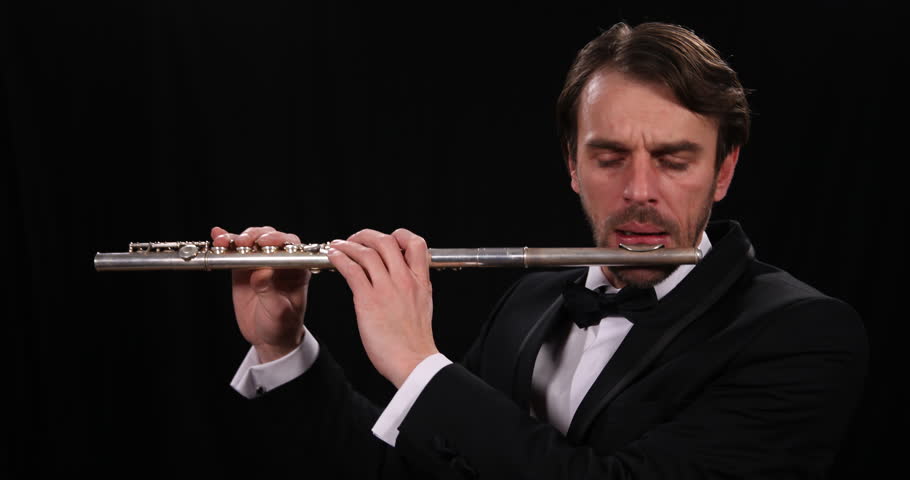 Playing flute. Флейта классическая. Flute Classic. Man with Flute.