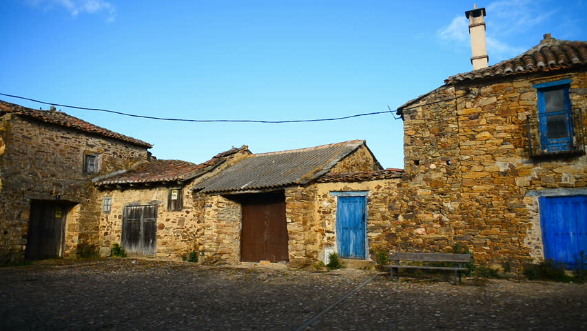 Street of the Santa Catalina de Somoza, Province Leon, Spain. camino de Santiago.