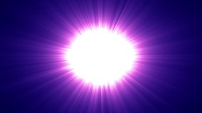 Bright Violet Star Rays Abstract Motion Background Loop