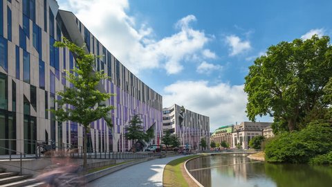 DUSSELDORF, GERMANY - JULY 04, 2017: Ko-Bogen. Ko-Bogen is a mixed used building, designed by New York architect Daniel Libeskind.
