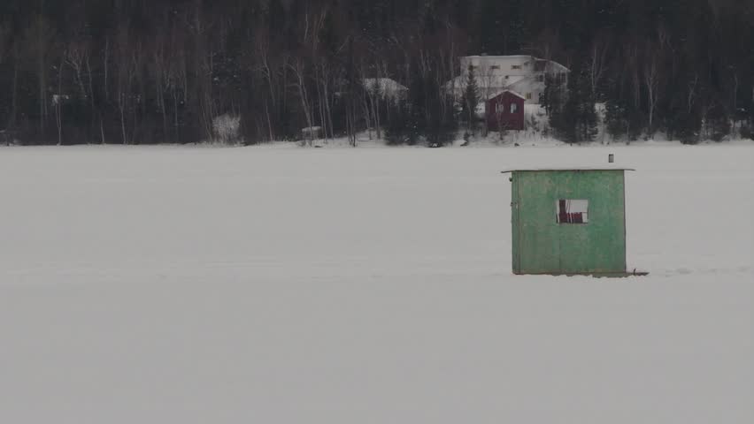 A fishing hut camera right