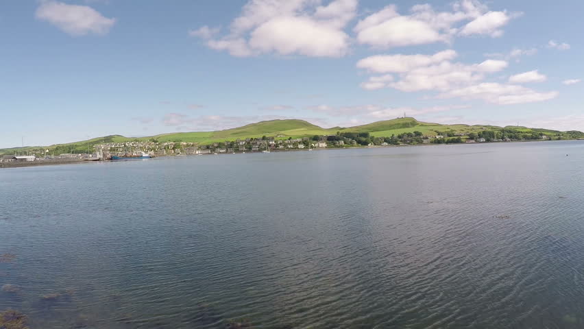 Aerial Footage of Campbeltown, Kintyre Peninsula, Argyll & Bute, Scotland, United Kingdom