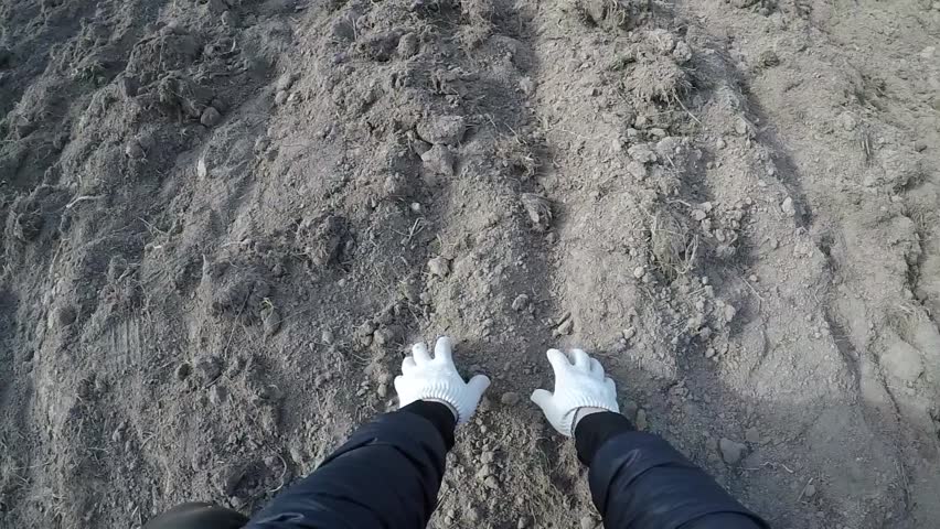 ground in hand