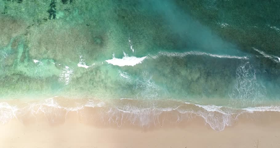 Aerial top view clear sea and wave  | Shutterstock HD Video #30536392