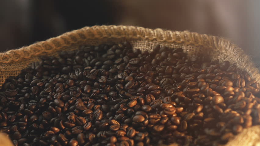 High quality video of taking coffee beans in real 1080p slow motion 250fps Royalty-Free Stock Footage #30567310