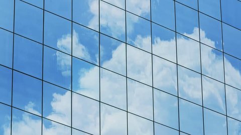 Airplane Flies Over Business Skyscrapers Against Stock Footage Video ...