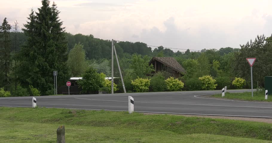 4K high quality video footage view of historical area of 1812 war military memorials near Spaso-Borodinski monastery, green fields at Borodino 120 km west of Moscow, capital of Russia on summer day