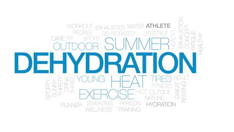 Dehydration Animated Word Cloud Text Design Stock Footage Video (100% ...