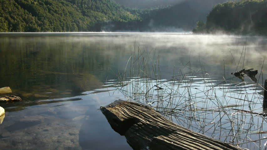 Peaceful scenic lake in Huerquehue national park in Chile