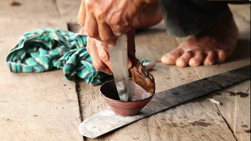 Adult woman making pottery , rural scene in ecuadorian Amazonia the pot is