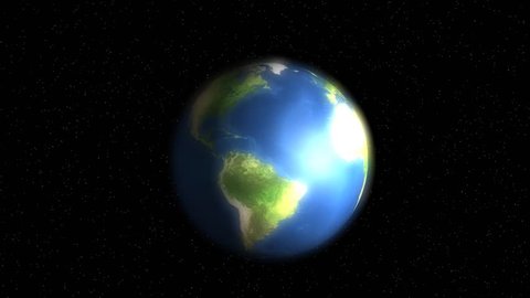 planet earth space rotating animation volumetric Stock Footage Video ...