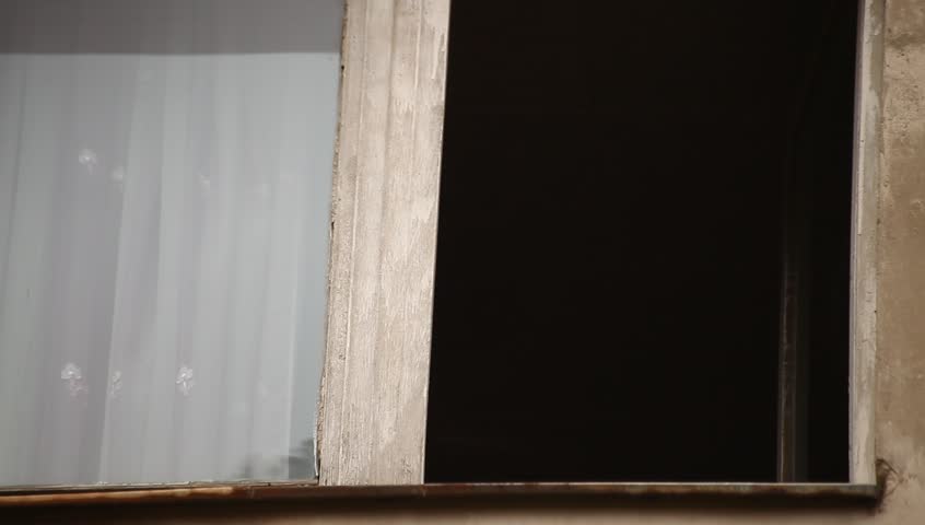 Young adult woman drinks coffee and speaks on mobile phone to the window. Eastern Europe, Bucharest, Romania.
