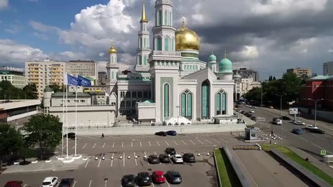 Moscow, Russia - July 21.2017. View of Cathedral Mosque in the Meshchansky district.