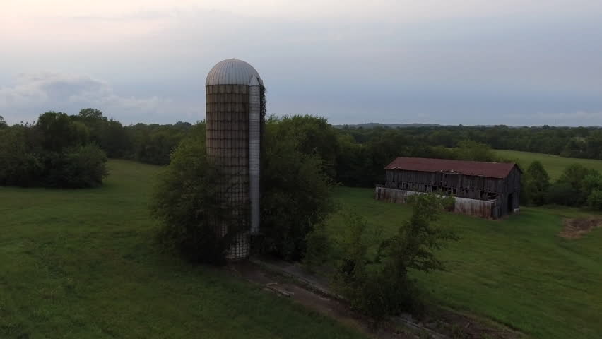 Aerial View of Silo and Barn 1